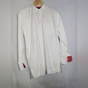 House Of Bobi White Nehru  Sz M Tunic Shirt